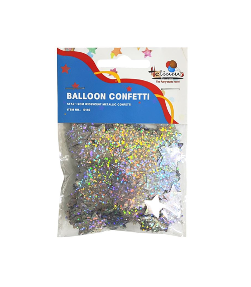 STAR 1.5CM HOLOGRAPHIC CONFETTI 20GM - IRIDESCENT