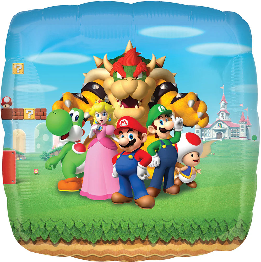 28" Mario Bros Foil Party Balloon