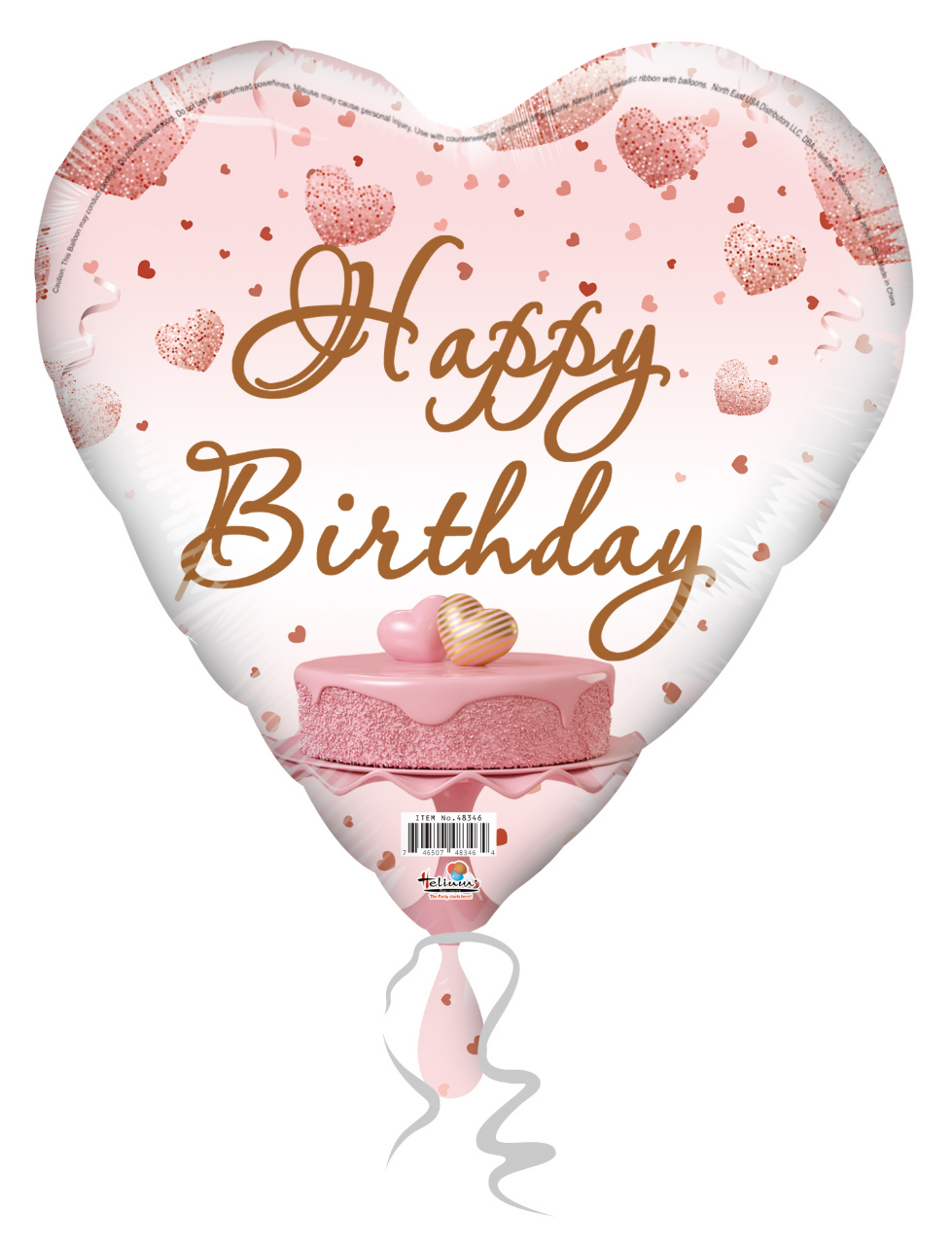 31H HAPPY BIRTHDAY CAKE W/FLOATING HEARTS