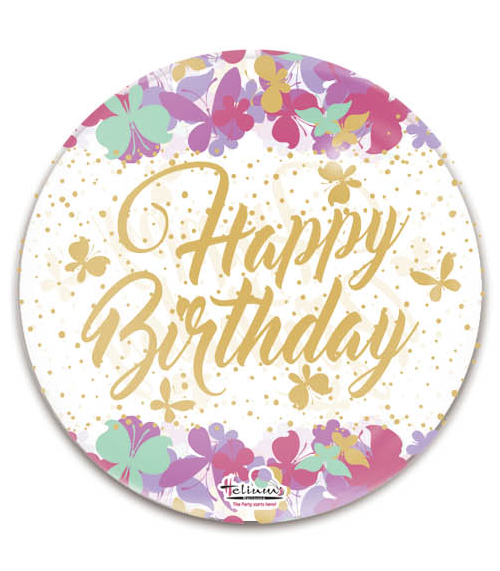 20″ BUBBLZ HAPPY BIRTHDAY BUTTERFLIES