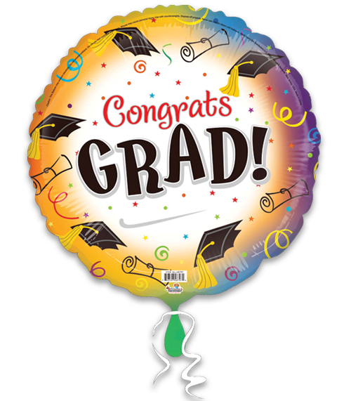 31C CONGRATS GRAD MULTICOLOR GRAD CAPS