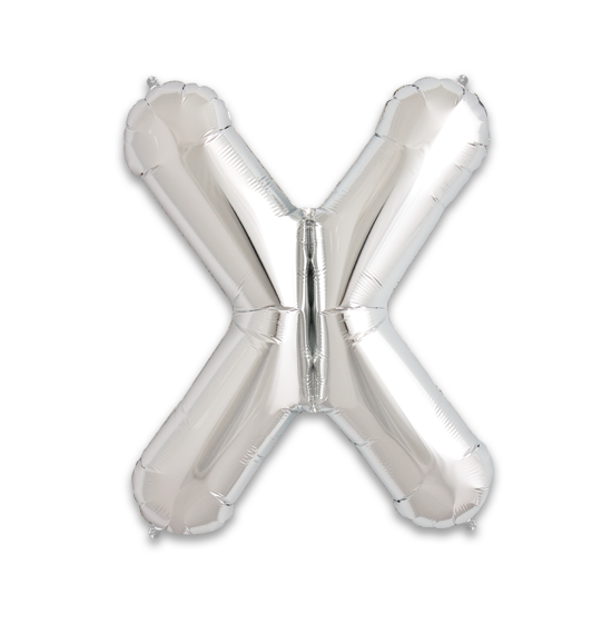 14" Silver Letter X