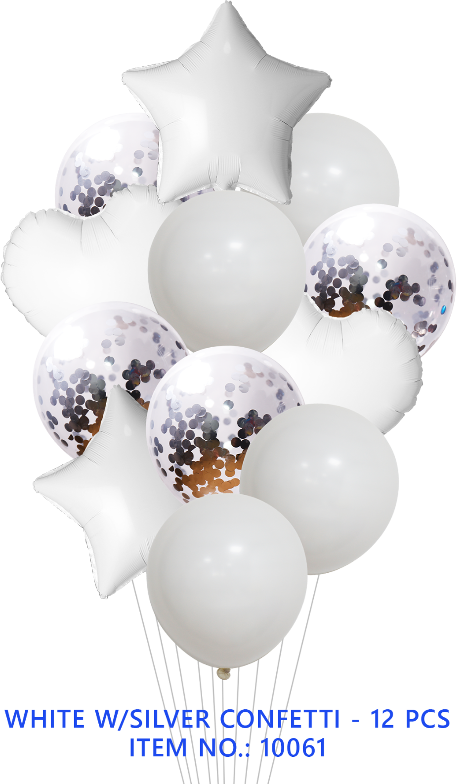 WHITE WITH SILVER CONFETTI