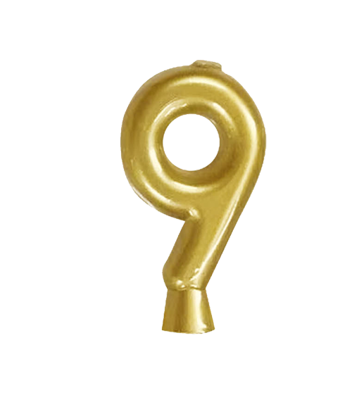 #9 GOLD NUMBER CANDLE