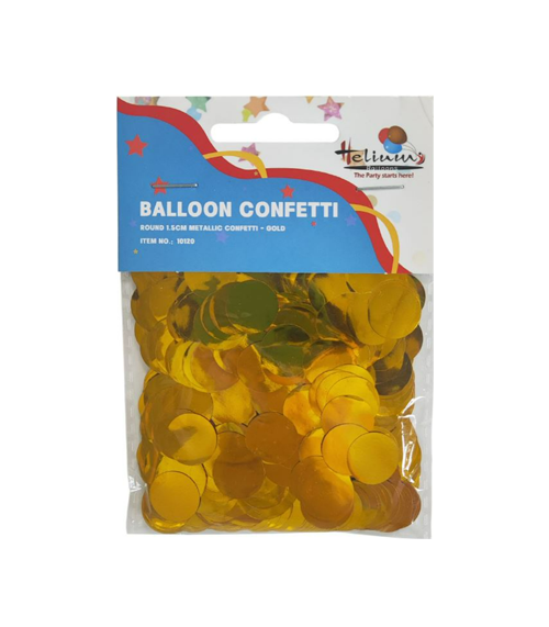 ROUND 1.5CM METTALIC CONFETTI 20GM – GOLD