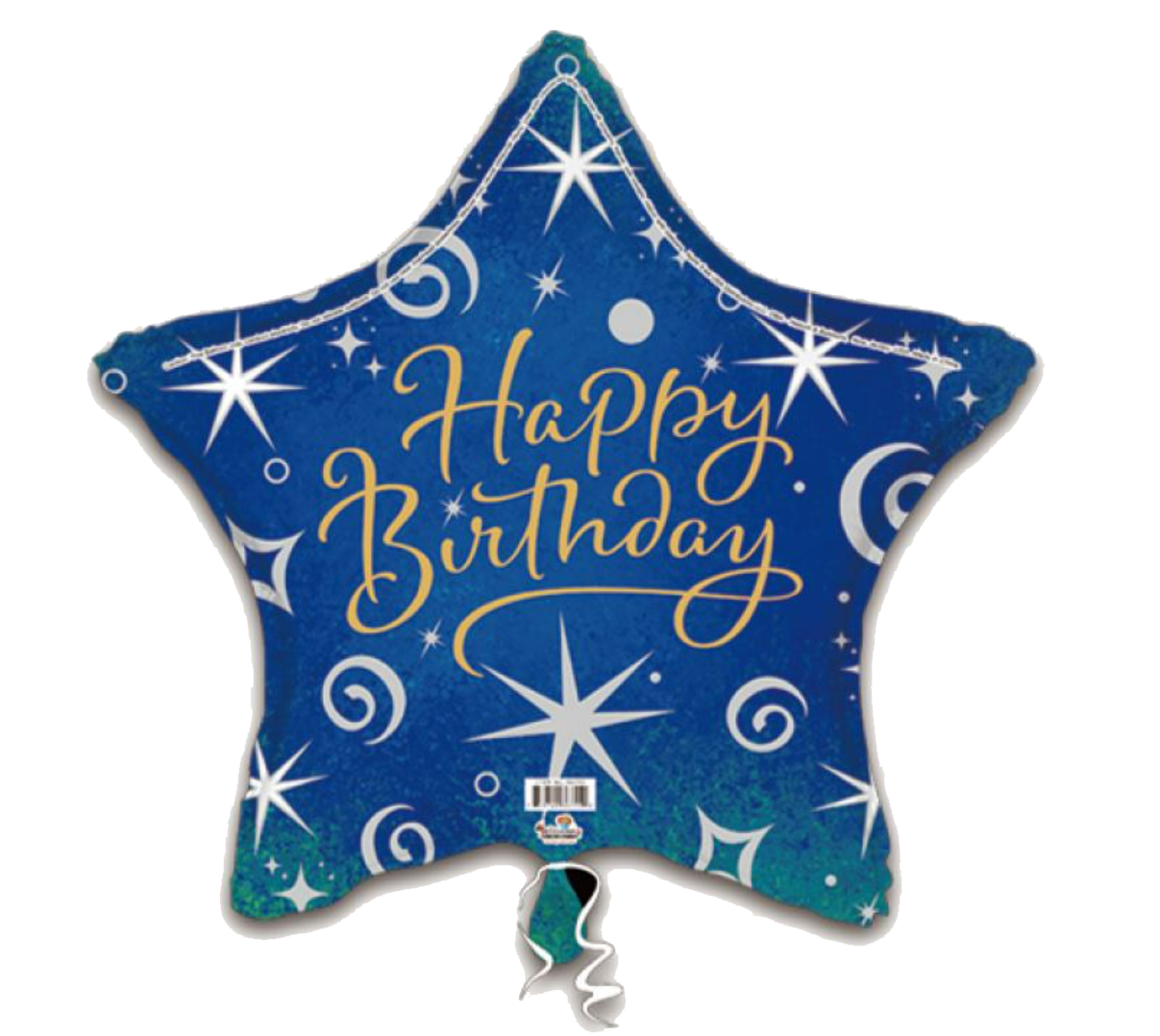 31S HAPPY BIRTHDAY SILVER STARS & CONFETT