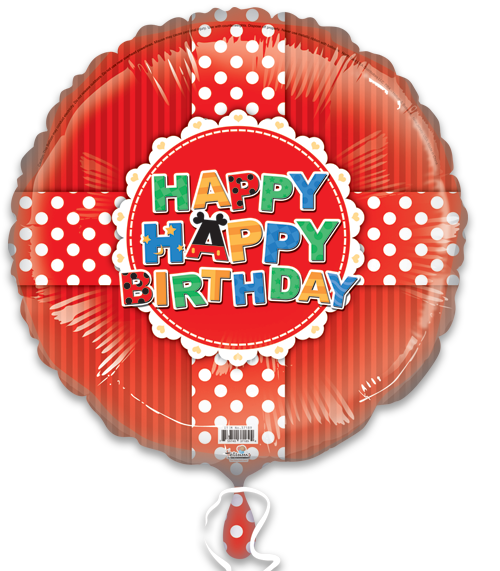 Happy Birthday! Red Polka Dots