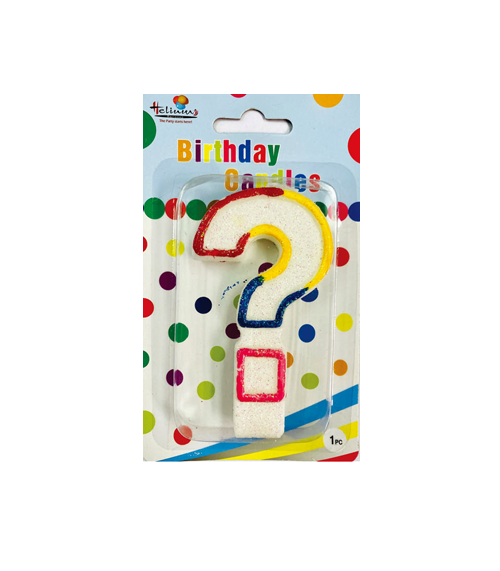 RAINBOW NUMERAL BDAY CANDLE #?