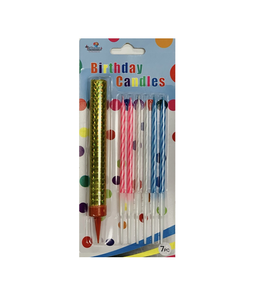 ONE SPARKLING CANDLE WITH MULTICOLOR CANDLES