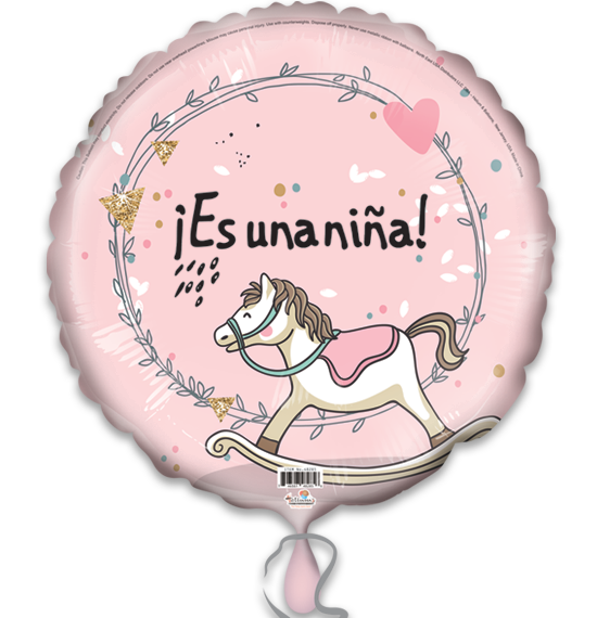 Es Una Nina Rocking Horse Pink