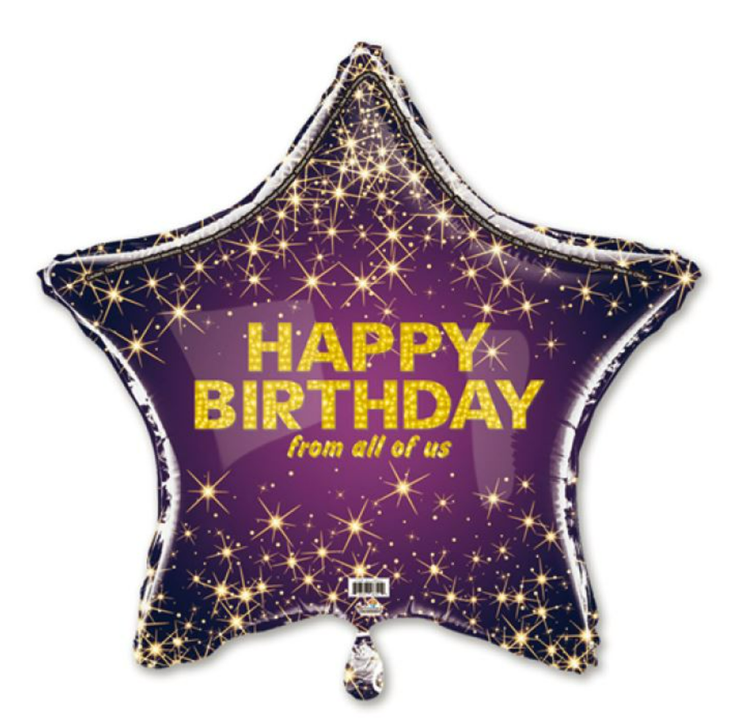 31S HAPPY BIRTHDAY VIOLET TWINKLE STARS