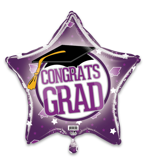 Purple Congrats Grad!