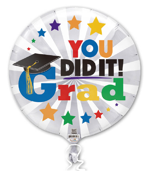 You Did It! Grad Silver/White