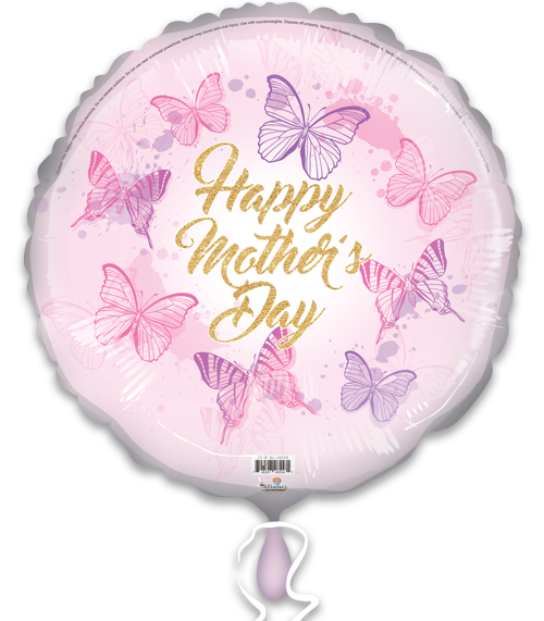 Happy Mother's Day Pink W/Butterflies