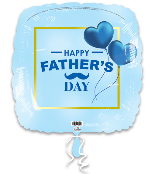 Happy Father'S W/Blue Heart Balloons