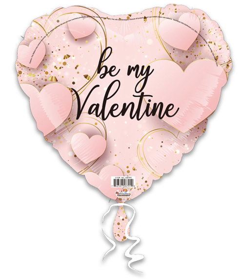 31H BE MY VALENTINE PINK FLOATING HEARTS