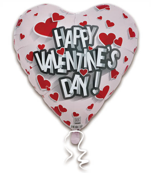 31H 3D HAPPY VALENTINE'S DAY WITH 3D RED HEARTS