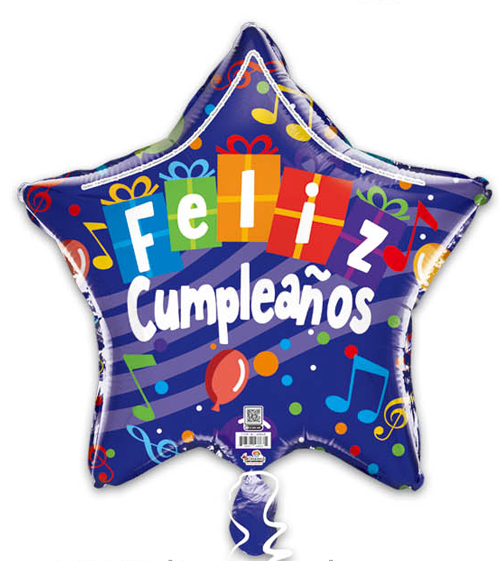 Feliz Cumpleanos Purple Gift Boxes Music Notes