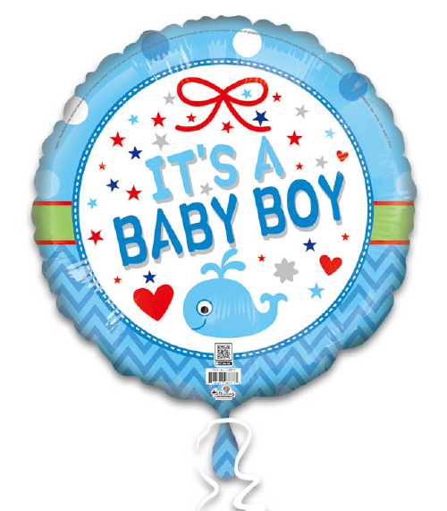 It's A Baby Boy Blue Fish & Hearts