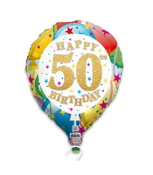 20LS Happy Birthday 50th Latex Shape