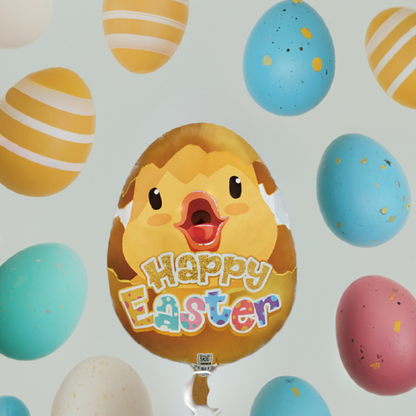 Happy Easter Hatching Egg Chick