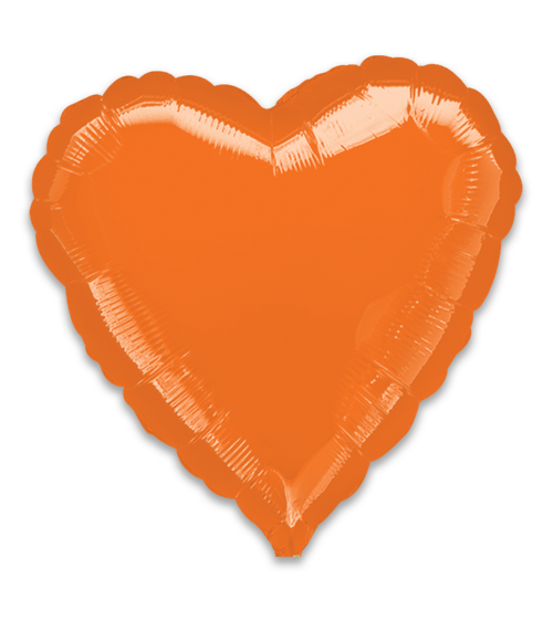 18" Orange Heart