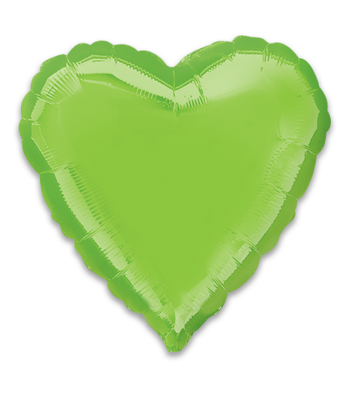 18" Lime Green Heart