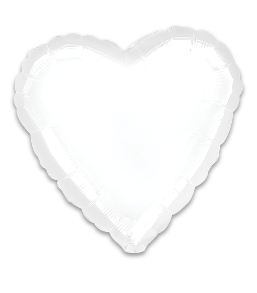 18" White Heart