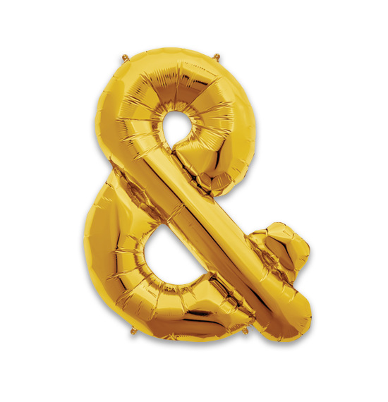 14" Gold Ampersand