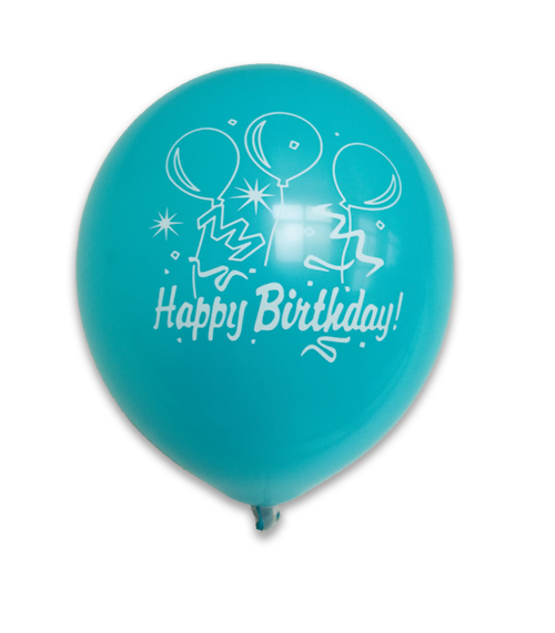 12" 8Ct Birthday Balloons Assorted