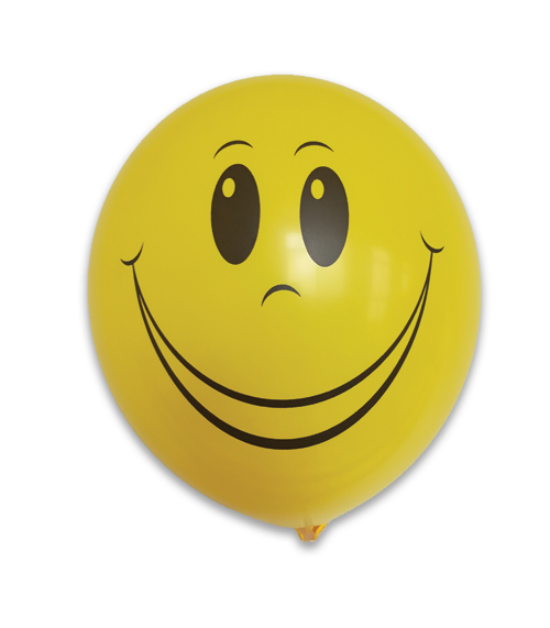 12" 8Ct Happy Face Yellow