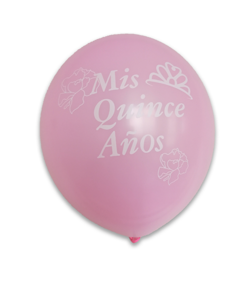 12" 8Ct Ms Quince Anos Pink