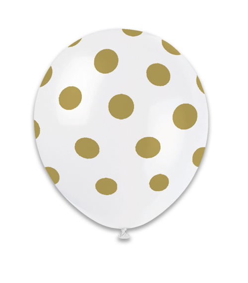 12" 6 Ct Gold Dots-Printed AA