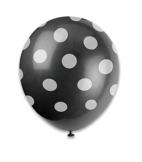 12" 6Ct Black Dots-Printed AA