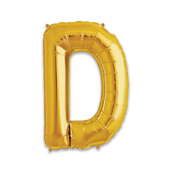 34" Gold Letter D