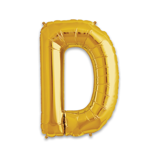 34" Gold Letter D