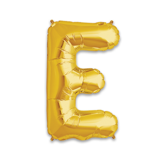 34" Gold Letter E