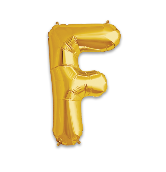 14" Gold Letter F