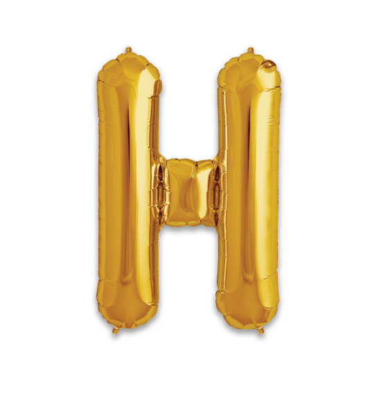 34" Gold Letter H