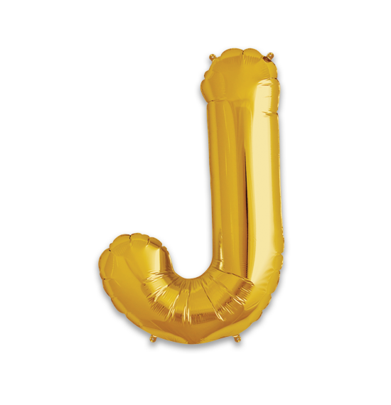 34" Gold Letter J