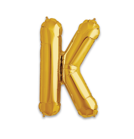 14" Gold Letter K