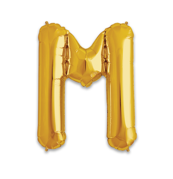 34" Gold Letter M