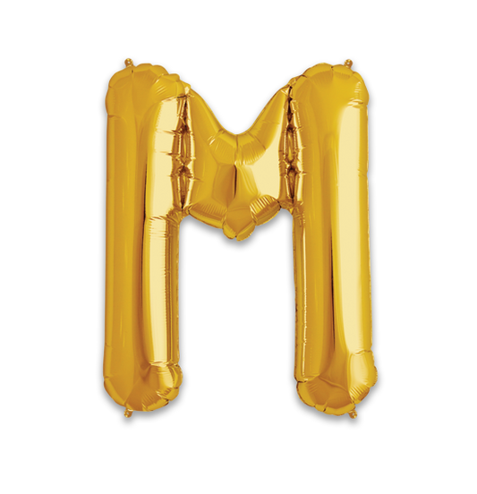 34" Gold Letter M