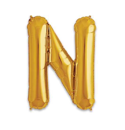 34" Gold Letter N