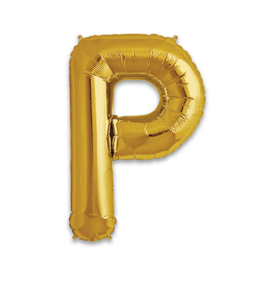 34" Gold Letter P