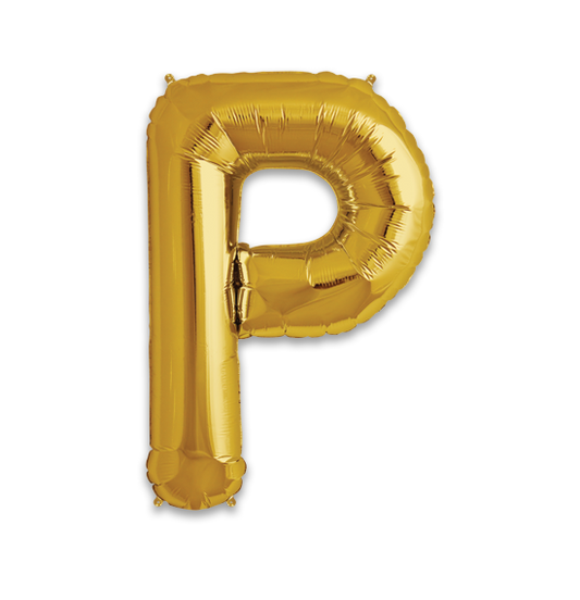 34" Gold Letter P