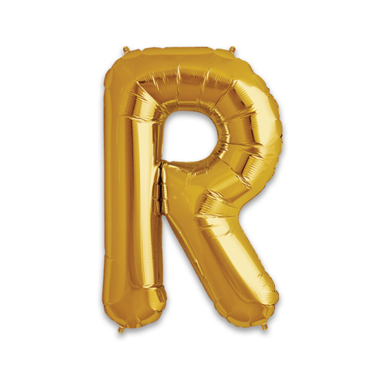 14" Gold Letter R