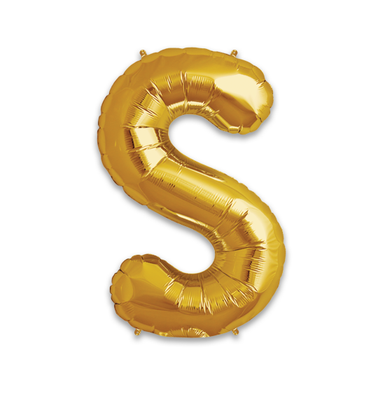 14" Gold Letter S