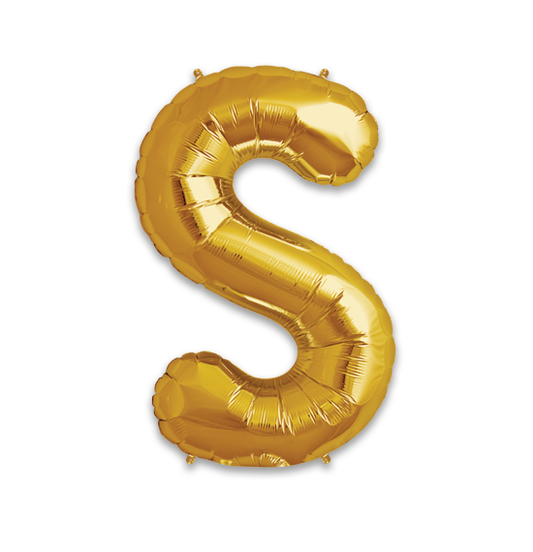 34" Gold Letter S