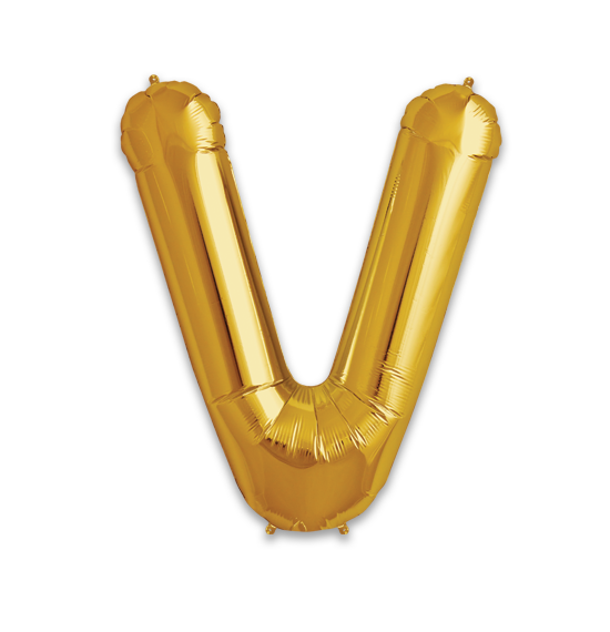 14" Gold Letter V